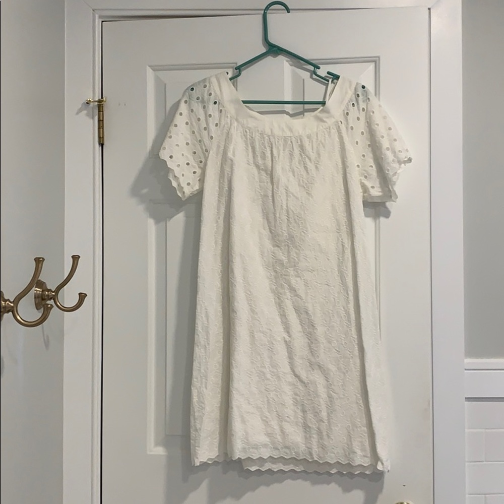 Old navy white eyelet dress size medium